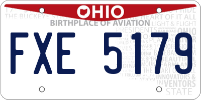 OH license plate FXE5179