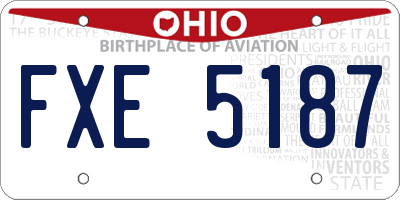 OH license plate FXE5187