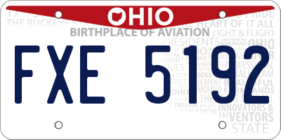 OH license plate FXE5192