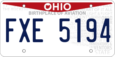 OH license plate FXE5194