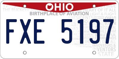 OH license plate FXE5197