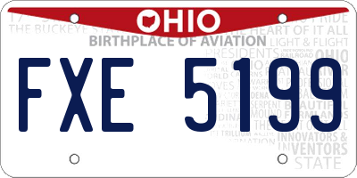 OH license plate FXE5199