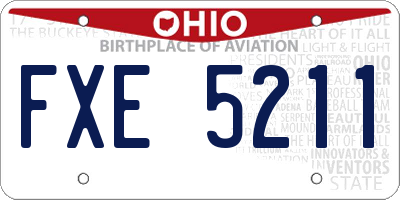 OH license plate FXE5211