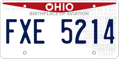 OH license plate FXE5214