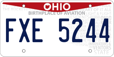 OH license plate FXE5244