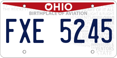 OH license plate FXE5245