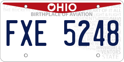 OH license plate FXE5248