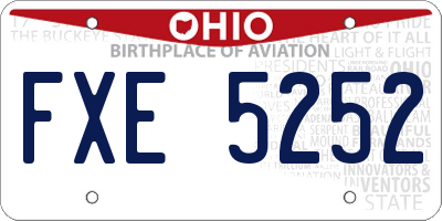 OH license plate FXE5252