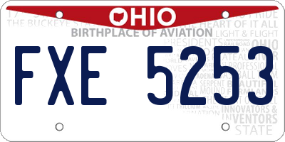 OH license plate FXE5253