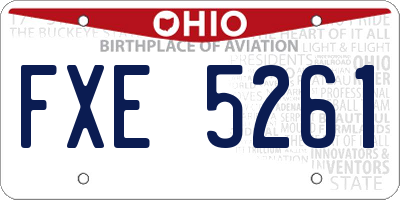 OH license plate FXE5261