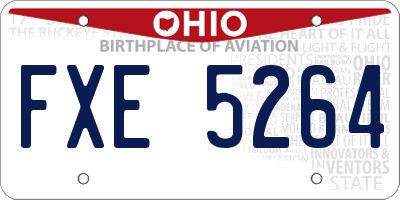 OH license plate FXE5264