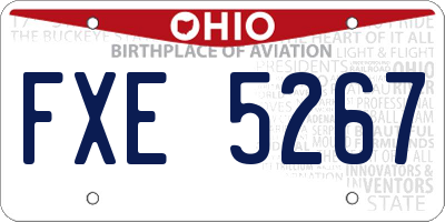 OH license plate FXE5267