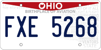 OH license plate FXE5268
