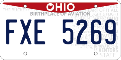 OH license plate FXE5269