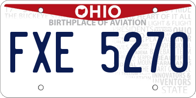 OH license plate FXE5270