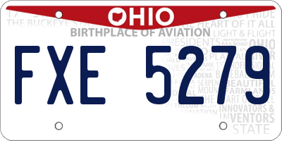 OH license plate FXE5279