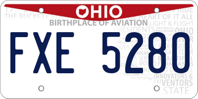 OH license plate FXE5280