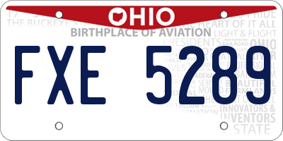 OH license plate FXE5289