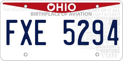 OH license plate FXE5294