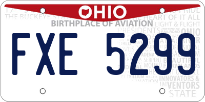 OH license plate FXE5299