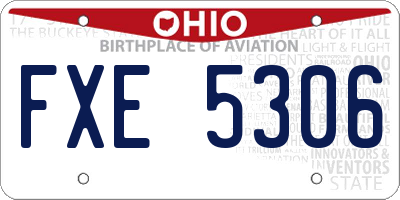 OH license plate FXE5306
