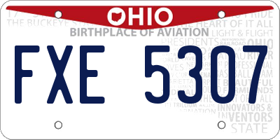 OH license plate FXE5307
