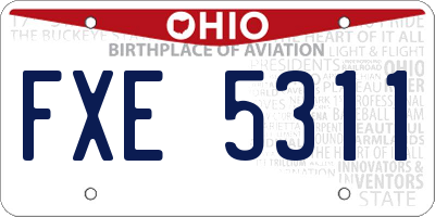 OH license plate FXE5311