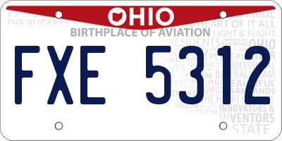 OH license plate FXE5312