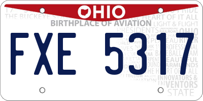 OH license plate FXE5317
