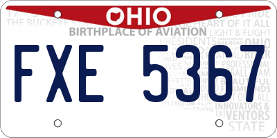 OH license plate FXE5367