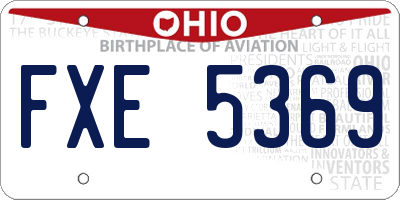 OH license plate FXE5369