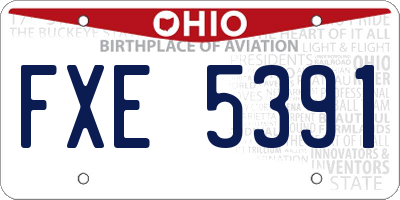 OH license plate FXE5391