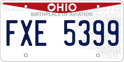 OH license plate FXE5399