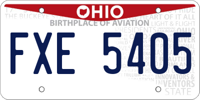 OH license plate FXE5405