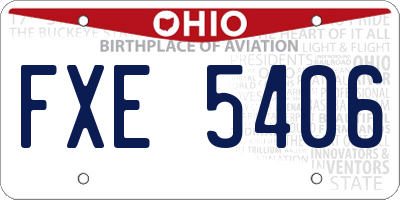OH license plate FXE5406