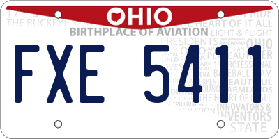 OH license plate FXE5411