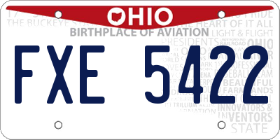 OH license plate FXE5422