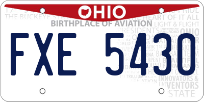 OH license plate FXE5430