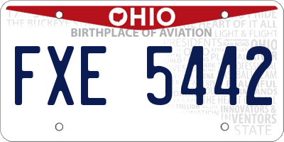 OH license plate FXE5442