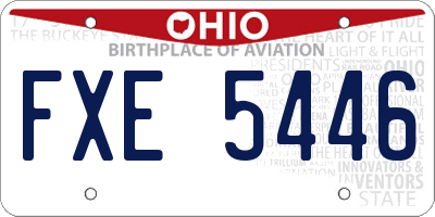 OH license plate FXE5446