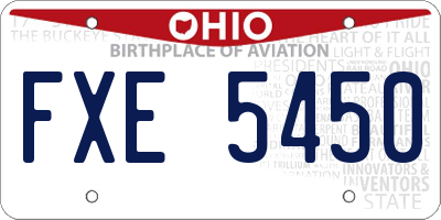 OH license plate FXE5450