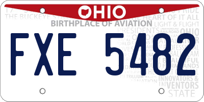 OH license plate FXE5482