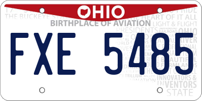 OH license plate FXE5485