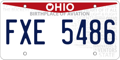 OH license plate FXE5486