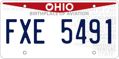 OH license plate FXE5491
