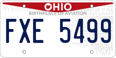 OH license plate FXE5499