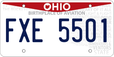 OH license plate FXE5501