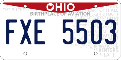 OH license plate FXE5503