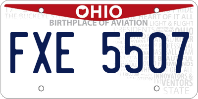 OH license plate FXE5507