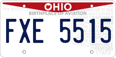OH license plate FXE5515